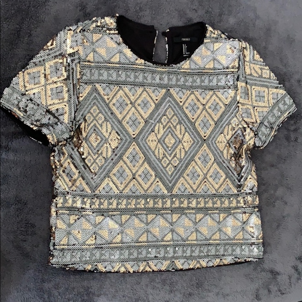 top with sequins